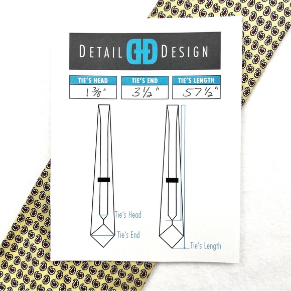 Vintage Polo Ralph Lauren Mens Italian Silk Necktie Yellow Classic Red Plaid Tie - Picture 8 of 8